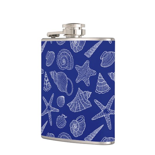 Patroon met Bright Blue Shell Heupfles (Links)