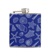 Patroon met Bright Blue Shell Heupfles (Voorkant)