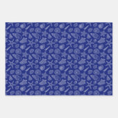 Patroon met Bright Blue Shell Inpakpapier Vel (Voorkant)