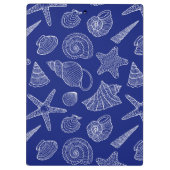 Patroon met Bright Blue Shell Klembord (Achterkant)