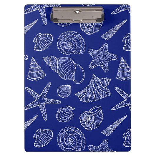 Patroon met Bright Blue Shell Klembord (Voorkant)