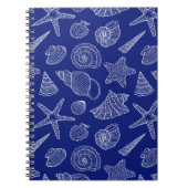 Patroon met Bright Blue Shell Notitieboek (Voorkant)