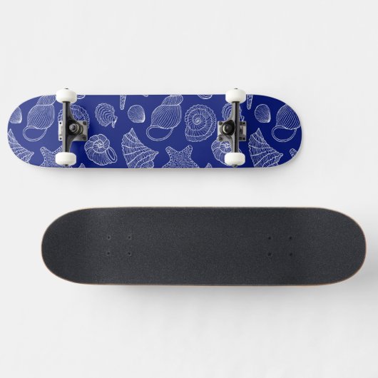Patroon met Bright Blue Shell Persoonlijk Skateboard (Horizontaal)