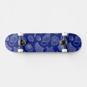 Patroon met Bright Blue Shell Persoonlijk Skateboard (Horizontaal)