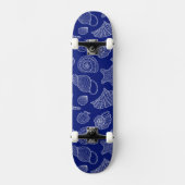 Patroon met Bright Blue Shell Persoonlijk Skateboard (Voorkant)