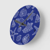 Patroon met Bright Blue Shell Ronde Klok (Hoek)
