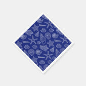 Patroon met Bright Blue Shell Servet (Hoek)