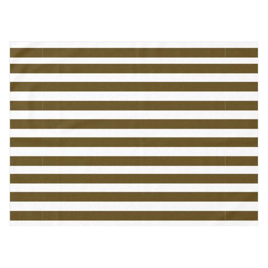 Patroon met bruine en witte strepen tafelkleed (Voorkant (Horizontaal))