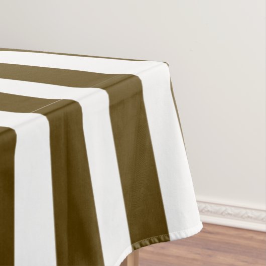 Patroon met bruine en witte strepen tafelkleed (Voorbeeld)