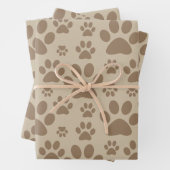 Patroon met bruine verf inpakpapier vel (In situ)