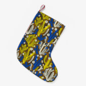 patroon met cactus op zwarte achtergrond. S Kleine Kerstsok (Voorkant (Hangend))