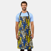 patroon met cactus op zwarte achtergrond. S Schort (Gedragen)