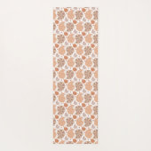 Patroon met cartoon-seizoenshellingen met een doed yogamat (Achterkant)