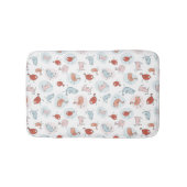 patroon met cartoon vogels badmat (Voorkant)