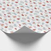 patroon met cartoon vogels cadeaupapier (Hoek)