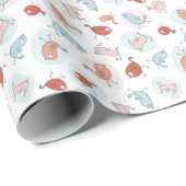 patroon met cartoon vogels cadeaupapier (Rol Hoek)