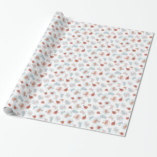 patroon met cartoon vogels cadeaupapier