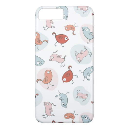 patroon met cartoon vogels Case-Mate iPhone case (Achterkant)
