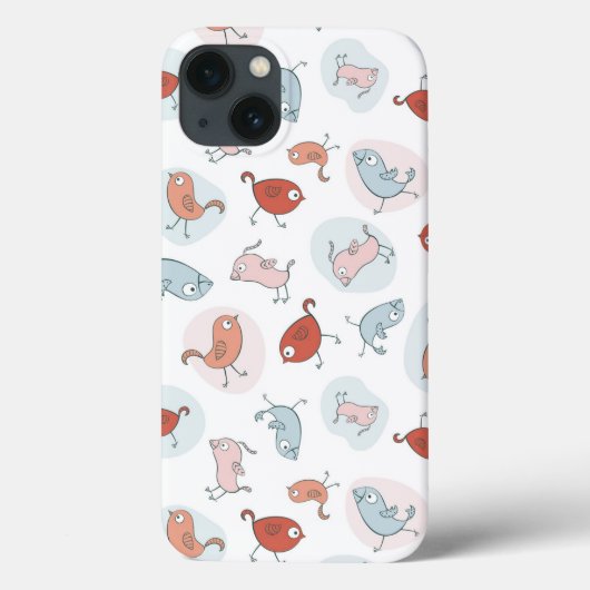 patroon met cartoon vogels Case-Mate iPhone case (Achterkant)