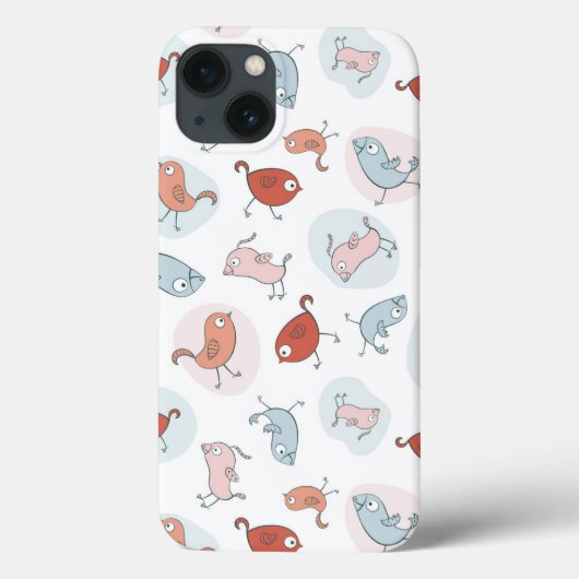 patroon met cartoon vogels Case-Mate iPhone case (Achterkant)