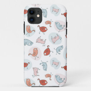 patroon met cartoon vogels Case-Mate iPhone case