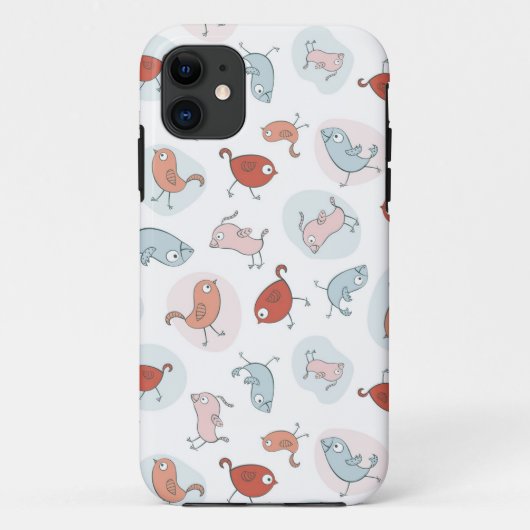 patroon met cartoon vogels Case-Mate iPhone case (Achterkant)