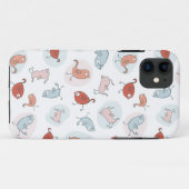 patroon met cartoon vogels Case-Mate iPhone case (Achterkant (horizontaal))