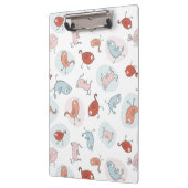 patroon met cartoon vogels klembord (Links)