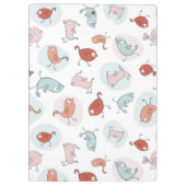patroon met cartoon vogels klembord (Achterkant)