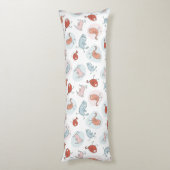 patroon met cartoon vogels lichaamskussen (Achterkant (Verticaal))