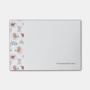 patroon met cartoon vogels post-it® notes