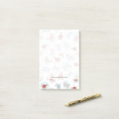 patroon met cartoon vogels post-it® notes (Op bureau)