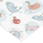 patroon met cartoon vogels tafelkleed (Gekanteld)