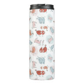 patroon met cartoon vogels thermosbeker (Achterkant)