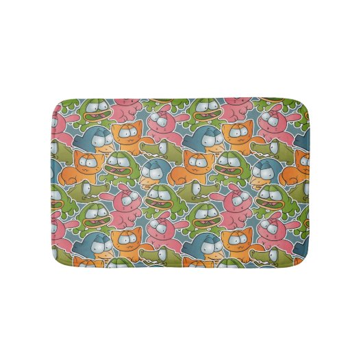 patroon met cartoons badmat (Voorkant)