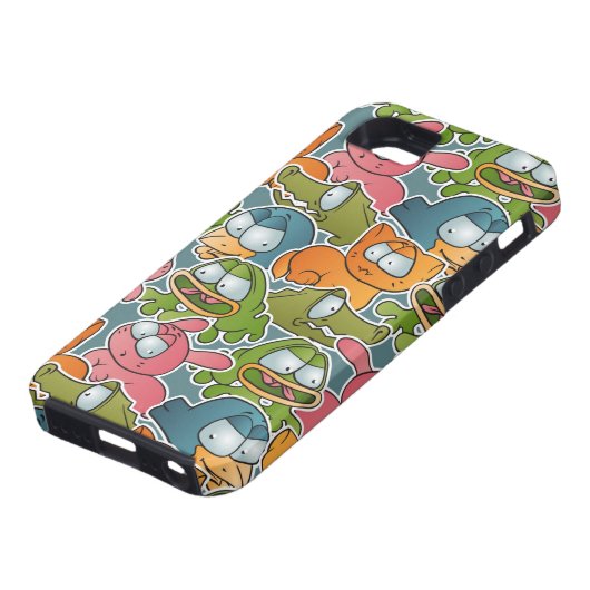  patroon met cartoons Case-Mate iPhone case (Onderkant)