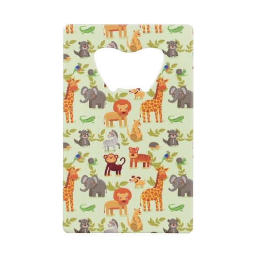 Patroon met Cartoons Creditkaart Flessenopener (Voorkant)