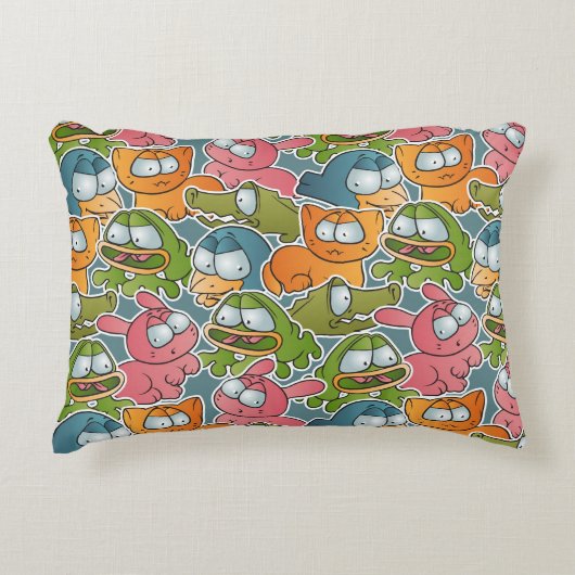 patroon met cartoons decoratief kussen (Voorkant)