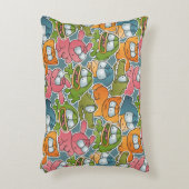 patroon met cartoons decoratief kussen (Voorkant(Verticaal))