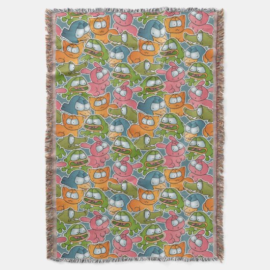  patroon met cartoons deken (Voorkant Verticaal)