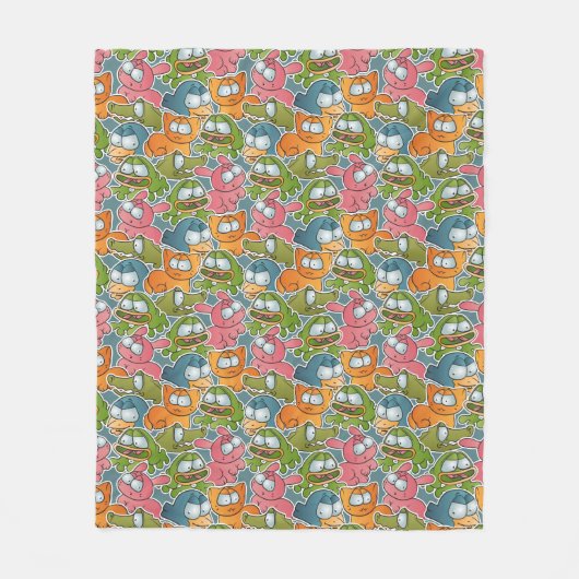 patroon met cartoons fleece deken (Voorkant)