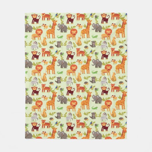 Patroon met Cartoons Fleece Deken (Voorkant)