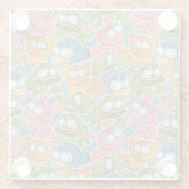  patroon met cartoons glazen onderzetter (Achterkant)