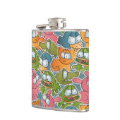  patroon met cartoons heupfles (Links)