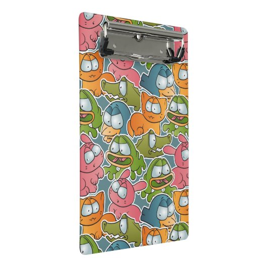  patroon met cartoons mini klembord (Schuin)