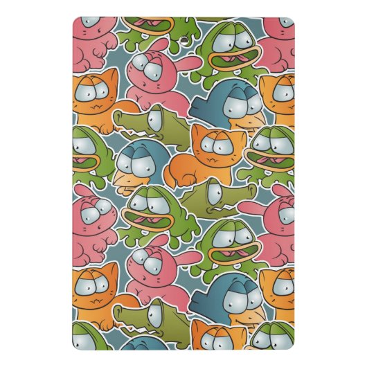  patroon met cartoons mini klembord (Achterkant)