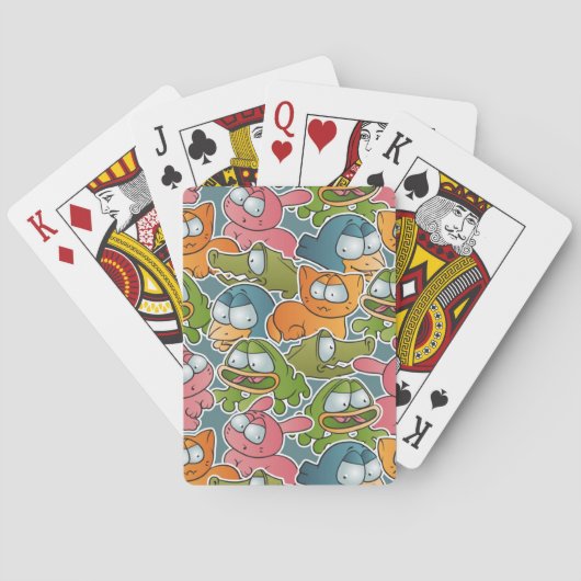 patroon met cartoons pokerkaarten (Achterkant)