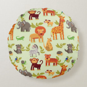 Patroon met Cartoons Rond Kussen
