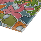  patroon met cartoons snijplank (Hoek)