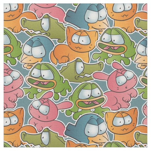 patroon met cartoons stof (Close Up)